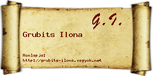 Grubits Ilona névjegykártya